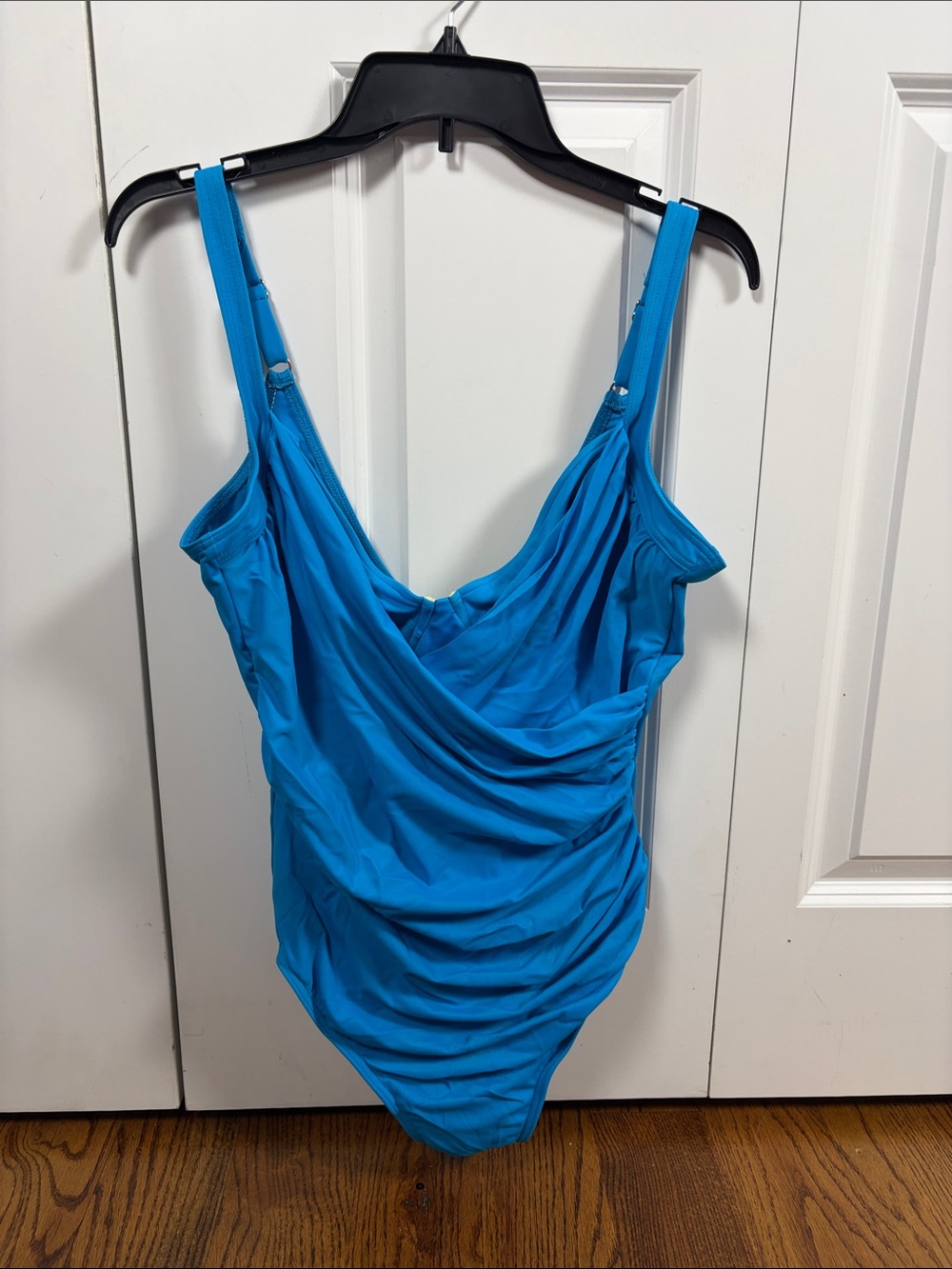 Miraclesuit One-Piece Swimsuit Size 16 Bright Blue Bandeau Style